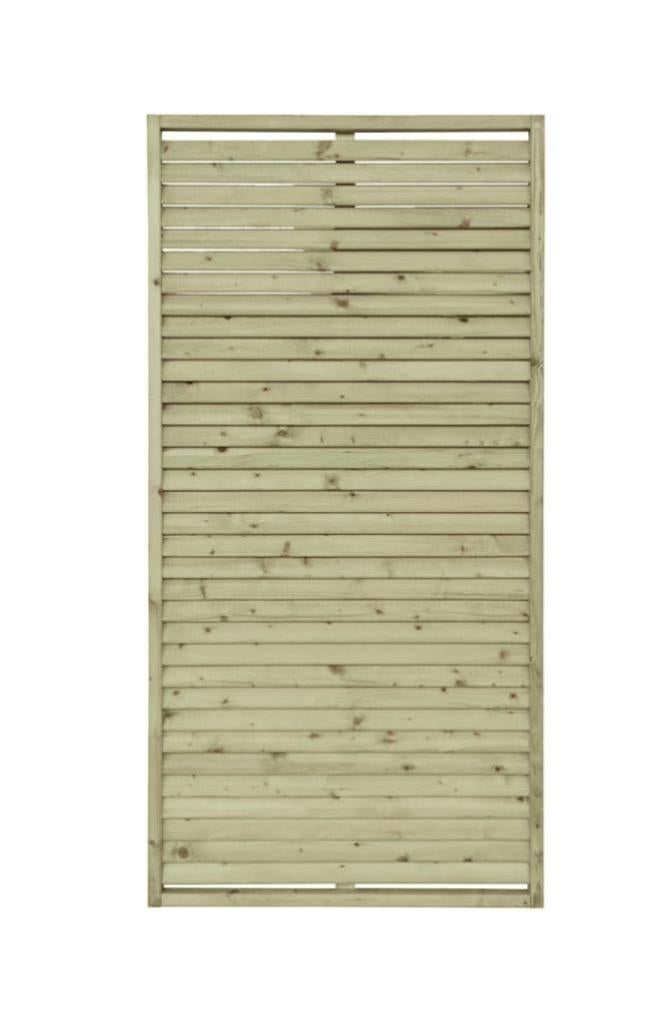 Panneau bois persienné Vera, l.180 x H.180 cm, marron