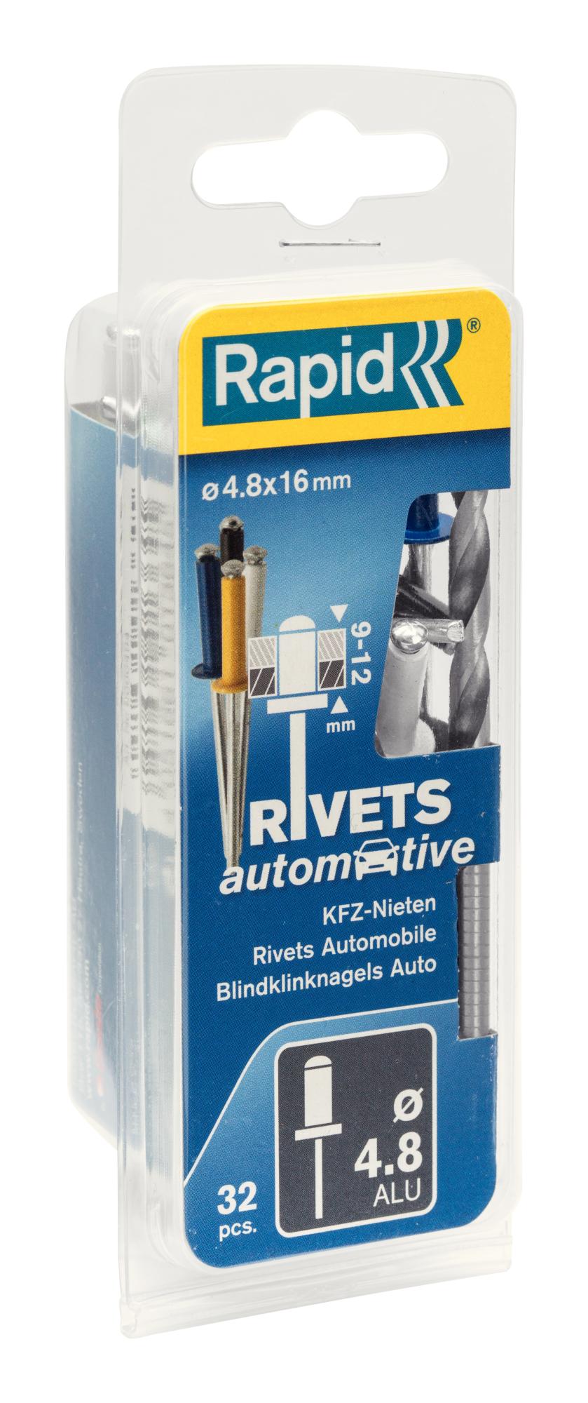 Lot de 32 rivets aluminium Diam.4.8 x H.16 mm avec forêt Leroy Merlin