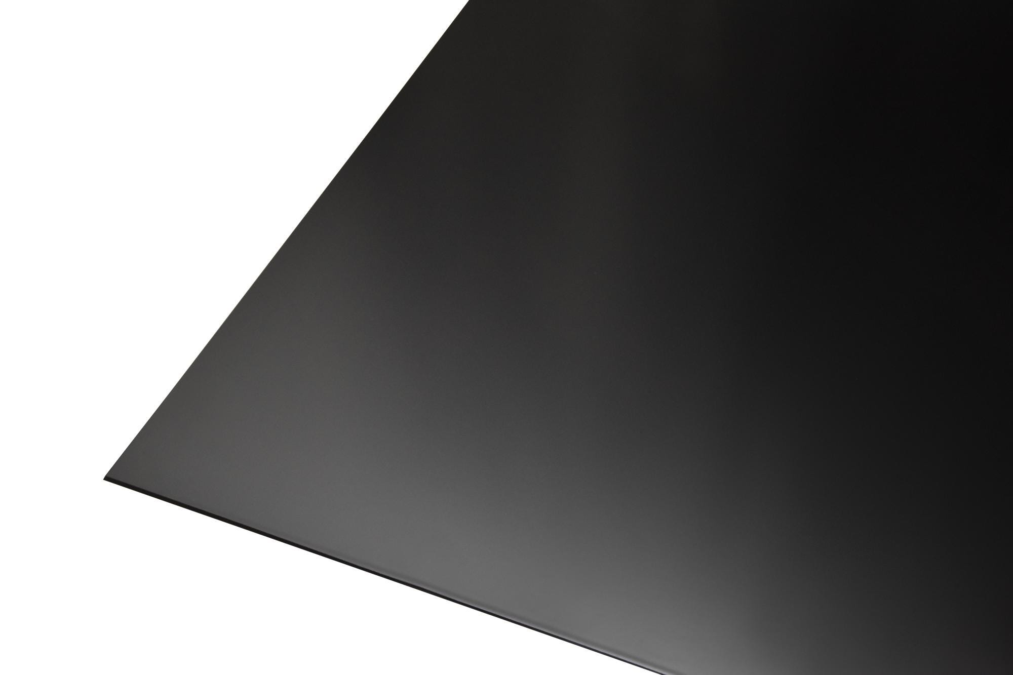 Tôle aluminium lisse peint noir L.1000 x l.600 mm, Ep.0.8 mm