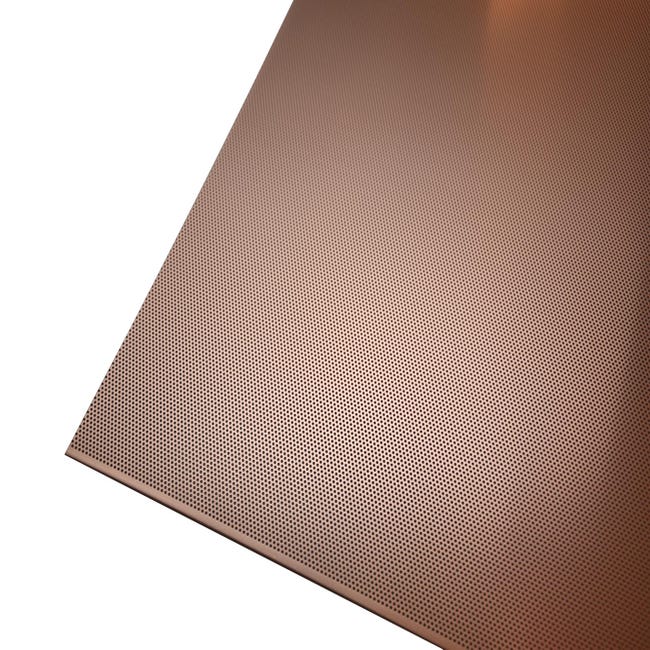 Tôle aluminium perforée anodisé gris l.25 x L.50 cm Ep.0.7 mm