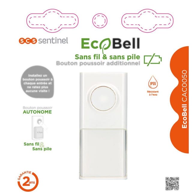 Carillon sans fil sans pile - EcoBell 100 - SCS Sentinel