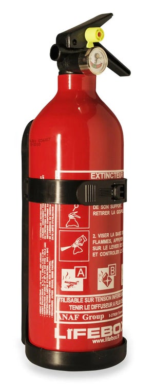 Extincteur à poudre 6kg Lifebox avec manomètre de pression pour feux de  classe ABC - Lifeboxsecurity