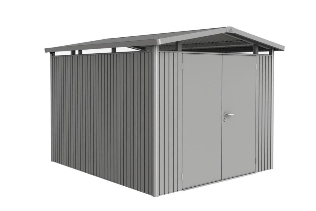 Abri de jardin acier BIOHORT Panorama 5 double porte Ep.0.5 mm, 8.68 m²