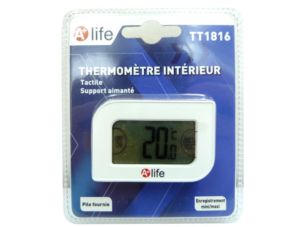 Thermometre Interieur Hygrometre Thermomètre Digital Fiable avec Grand  Ecran Tactile, pour Chambre Maison Bureau noir 