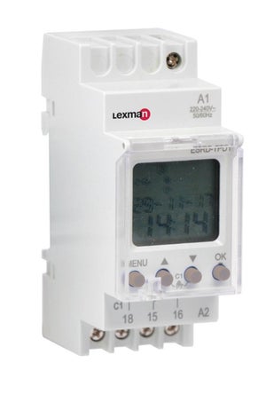 Horloge hebdomadaire, 2 modules LEXMAN 230 V