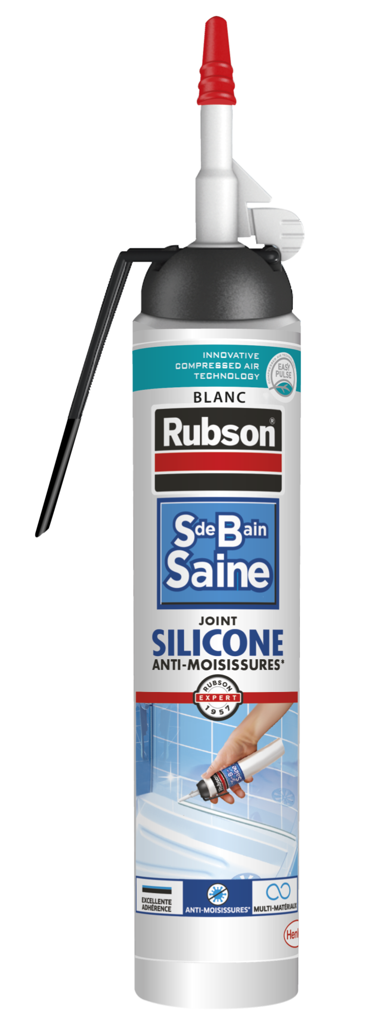 SIKA SIKASEAL® 108 SANITAIRE Mastic silicone anti-moisissure spécial salle  de bain - 300ml - transparent