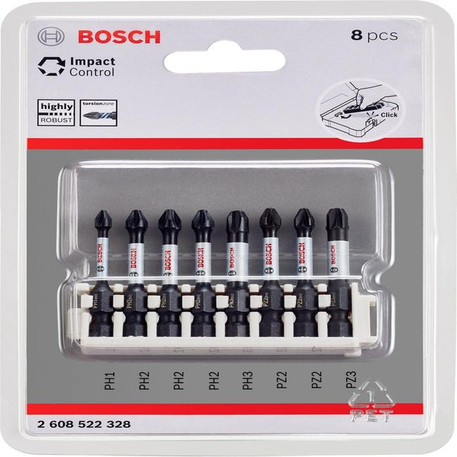 Coffret de 30 embouts de vissage Bosch Impact Control avec porte-embout