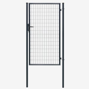 Hengda Porte de jardin 100x125 cm clôture porte cour porte clôture métal  treillis métallique porte Portail