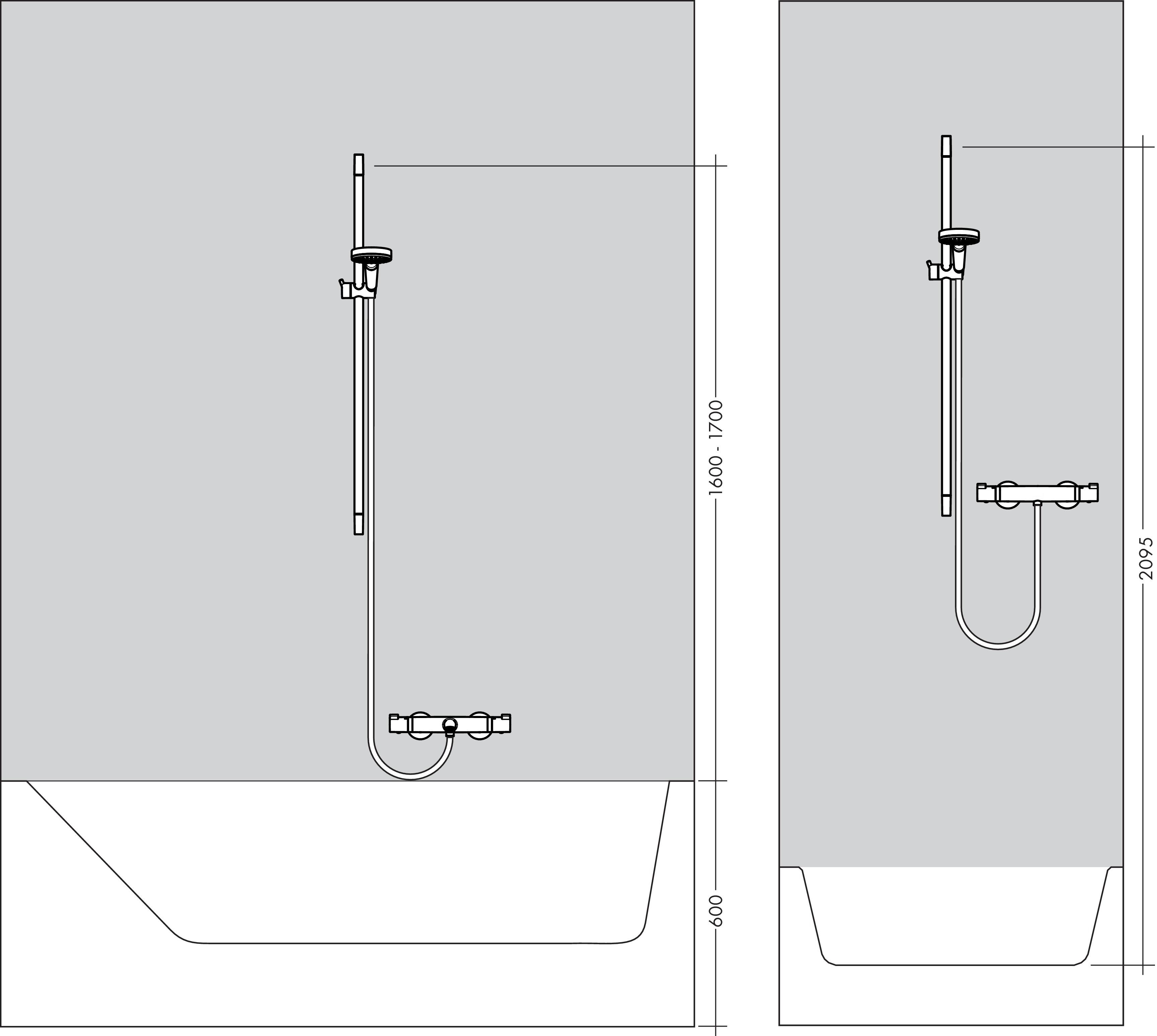 Pommeau De Douche 3 Jets Flexible Et Barre Hansgrohe Myselect E Multi