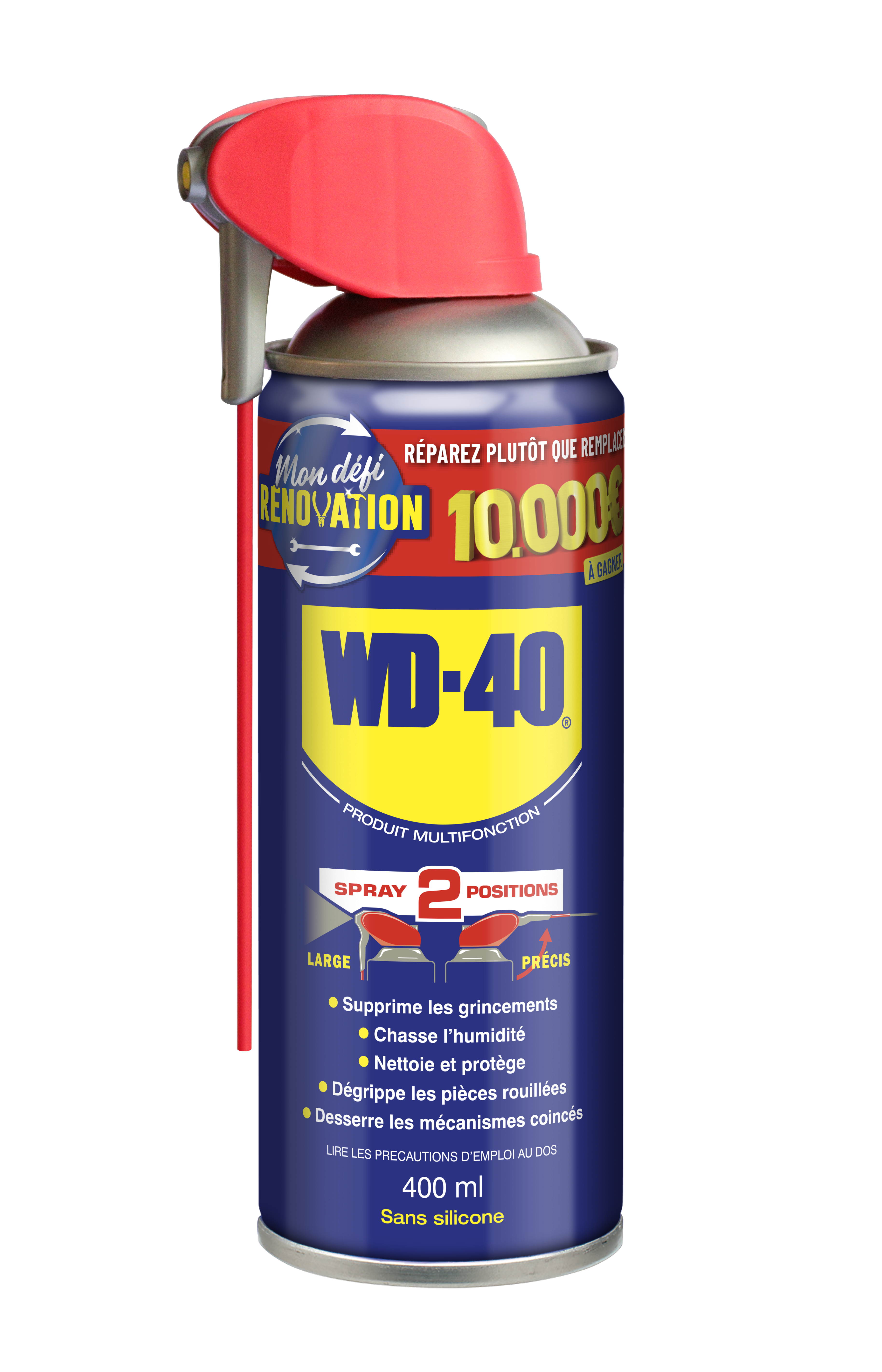 Chaîne moto graisse lubrifiante WD-40 400 ml anti-corrosion/spray  anti-rouille