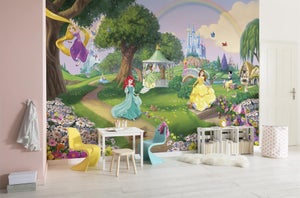 Papier peint Château et Princesses Disney 360X255 CM  Papier peint sur  Papier peint pour enfant sur Déco de Héros