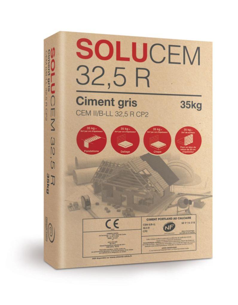 Ciment Gris Solucem CIMALIT NF/ CEM II, 32,5, 35 Kg | Leroy Merlin