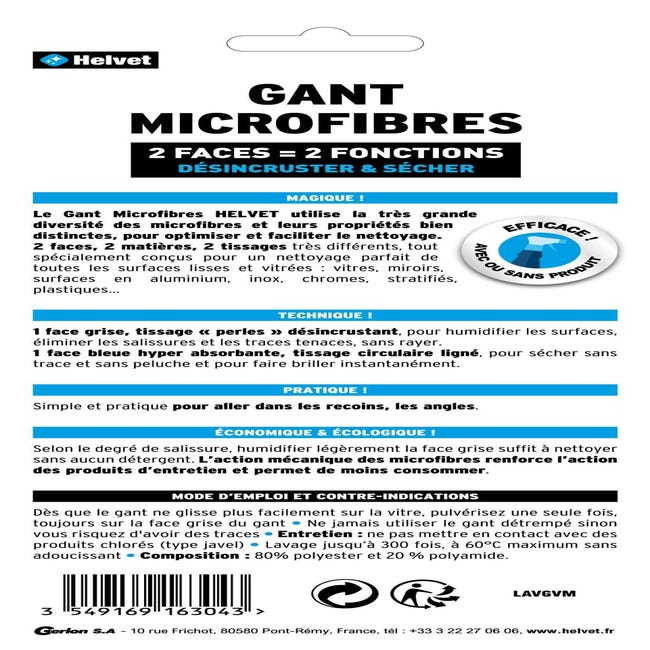 Gant Vitres Microfibre