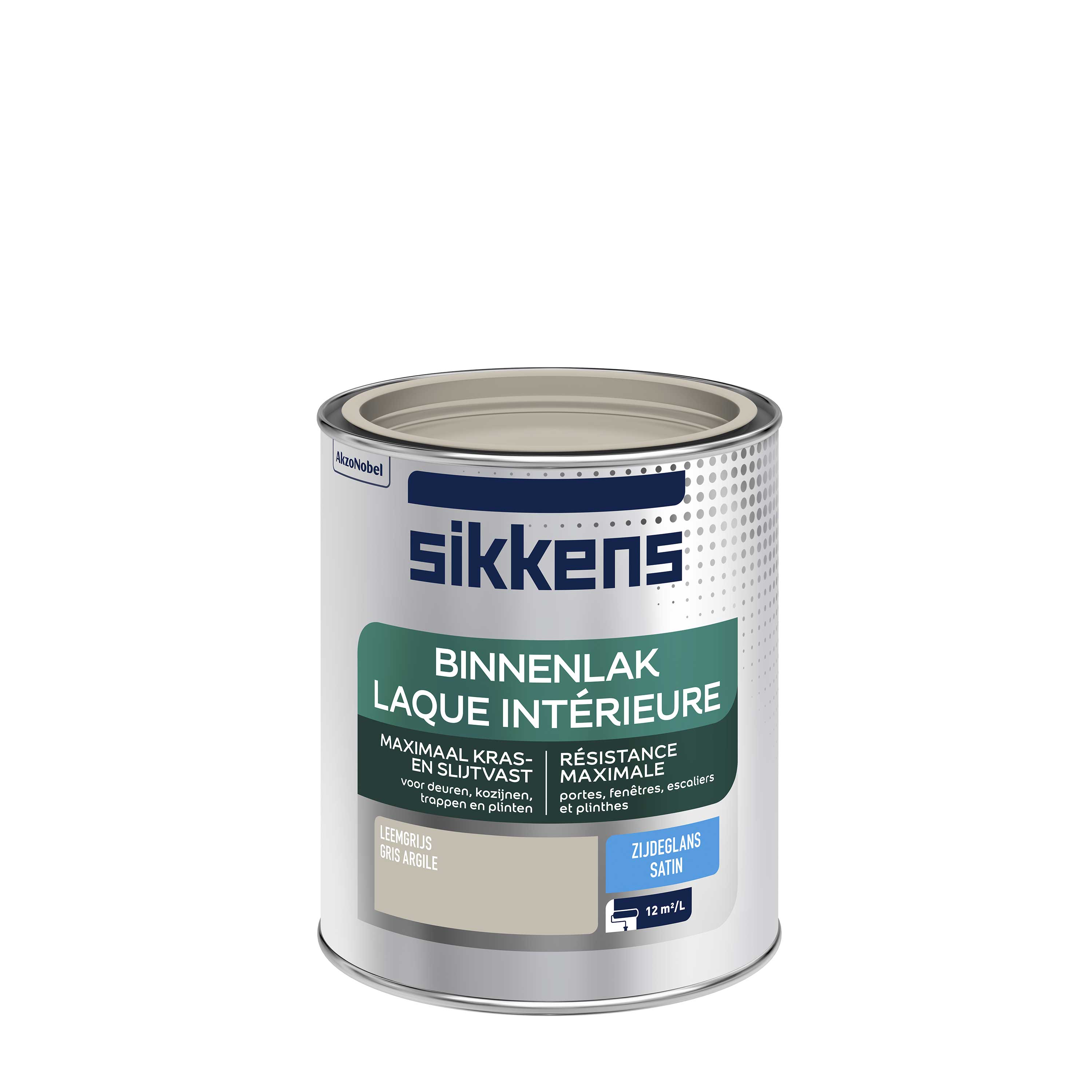 Peinture Boiserie Gris Argile Satin SIKKENS Laque Intérieure 0.75l ...