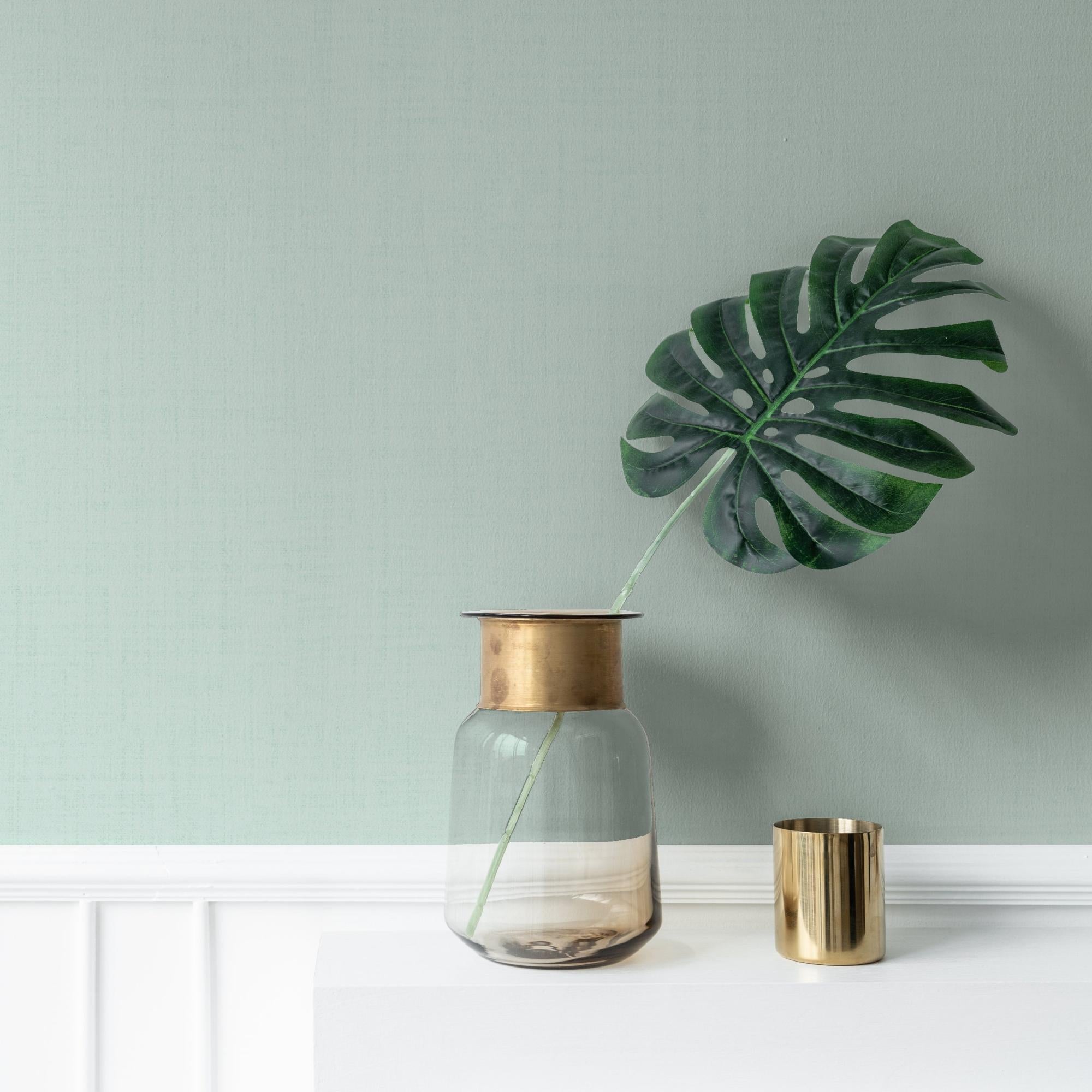 Papier peint intissé Essentiels rétro vert Leroy Merlin