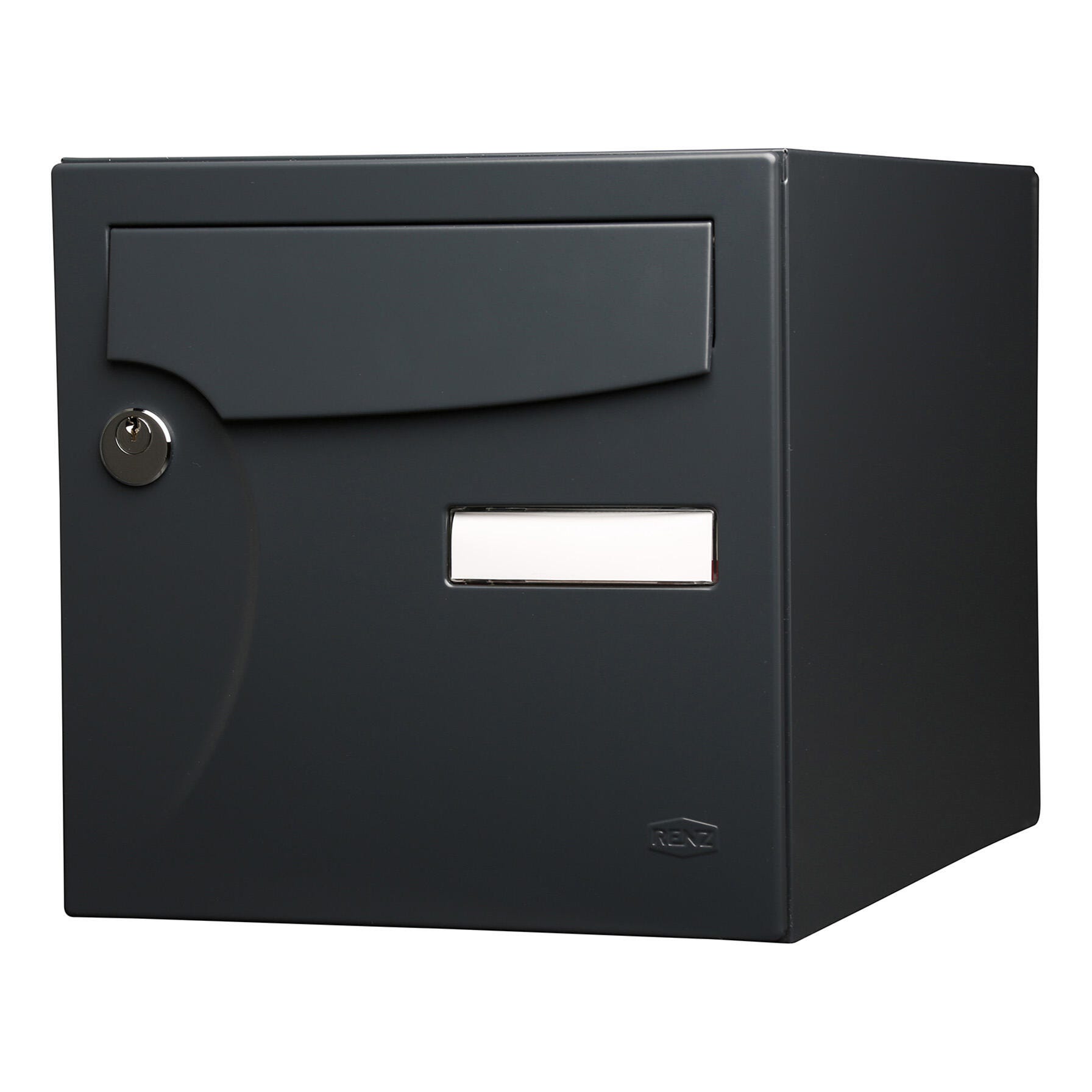 Boîte aux lettres normalisée 2 portes extérieur RENZ Animation acier  anthracite