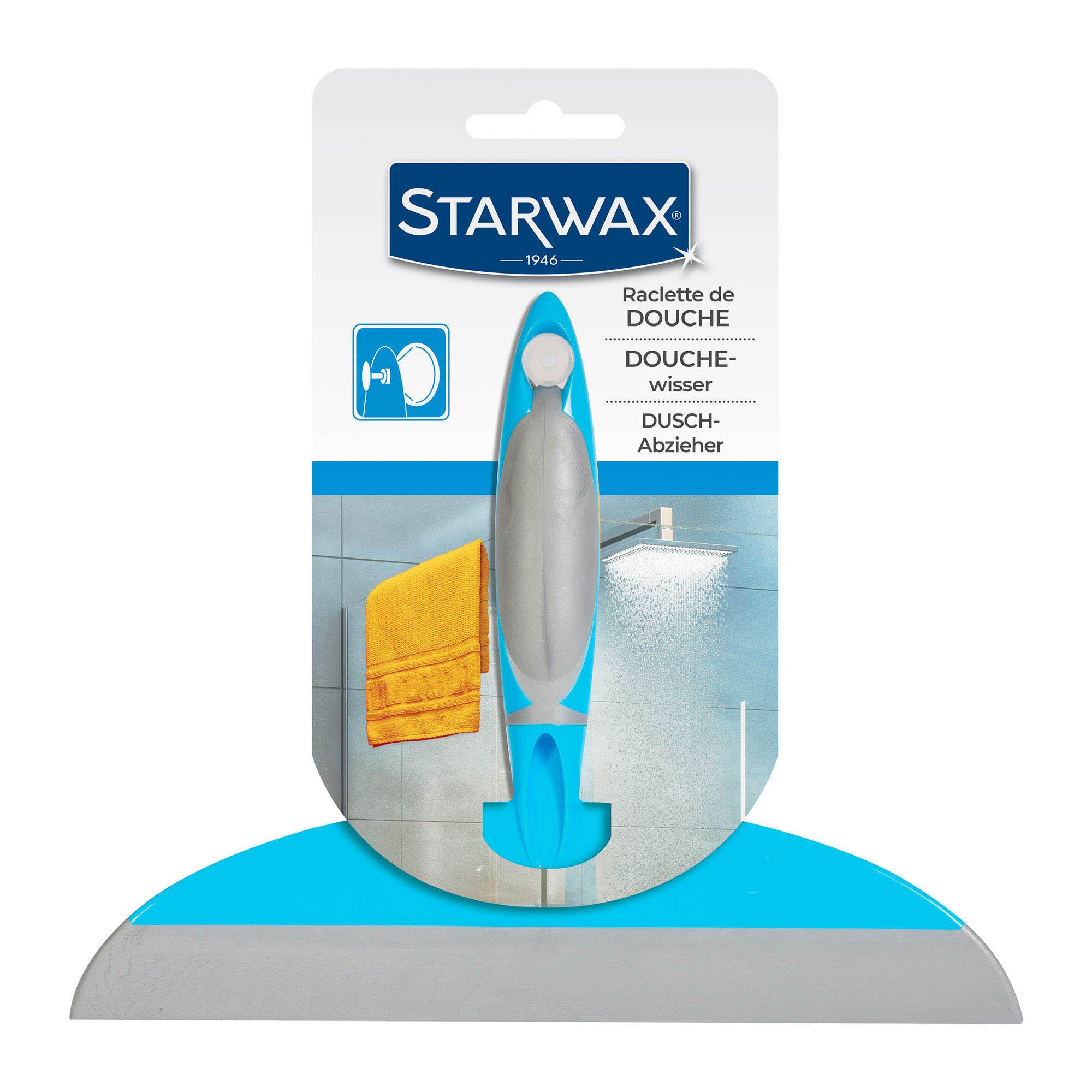 STARWAX Mouilleur avec Housse Microfibre pour Vitres - x1 - S'utilise Avant  la Raclette Vitres pour Désincruster Les Taches & Nettoyant Spécial Vitres