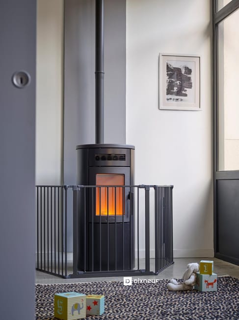 Barriere bebe poele outlet bois