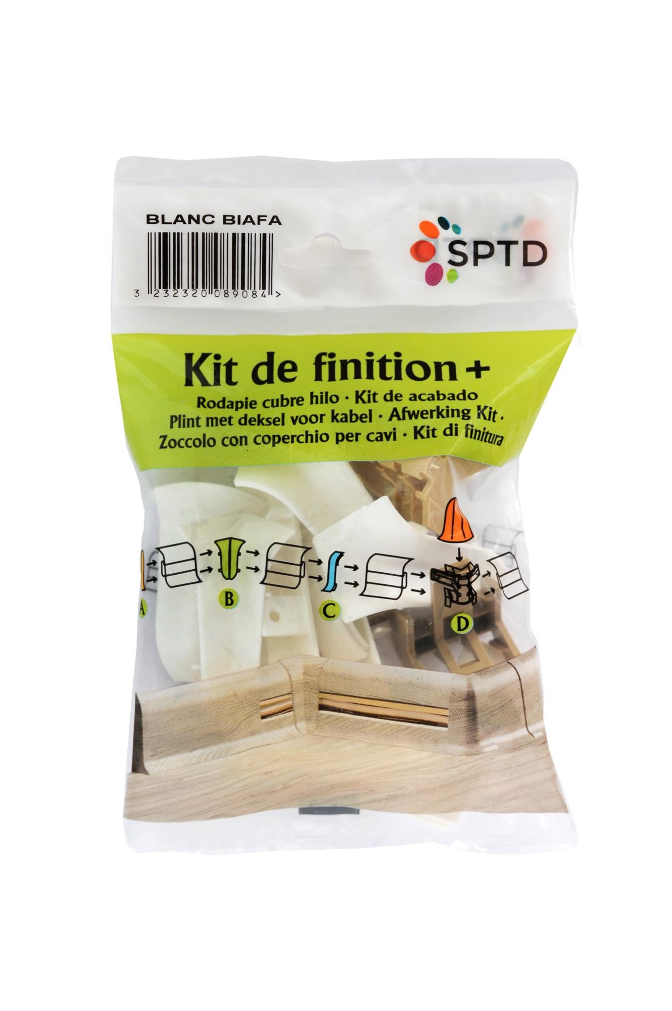 Embout de finition blanc pour Profilé plinthes réflecteur (placo)