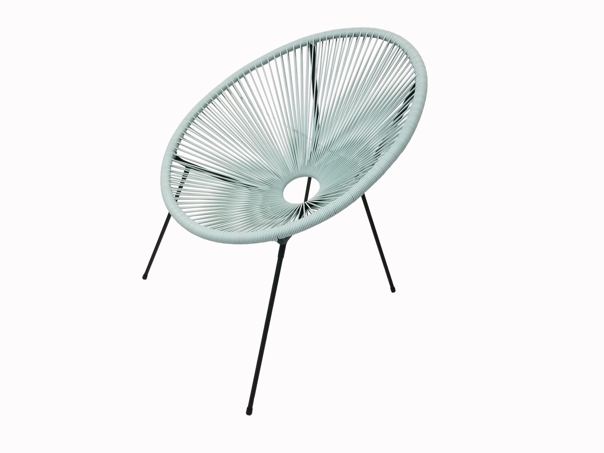 Fauteuil de jardin en polyéthylène Acapulco vert lagune | Leroy Merlin