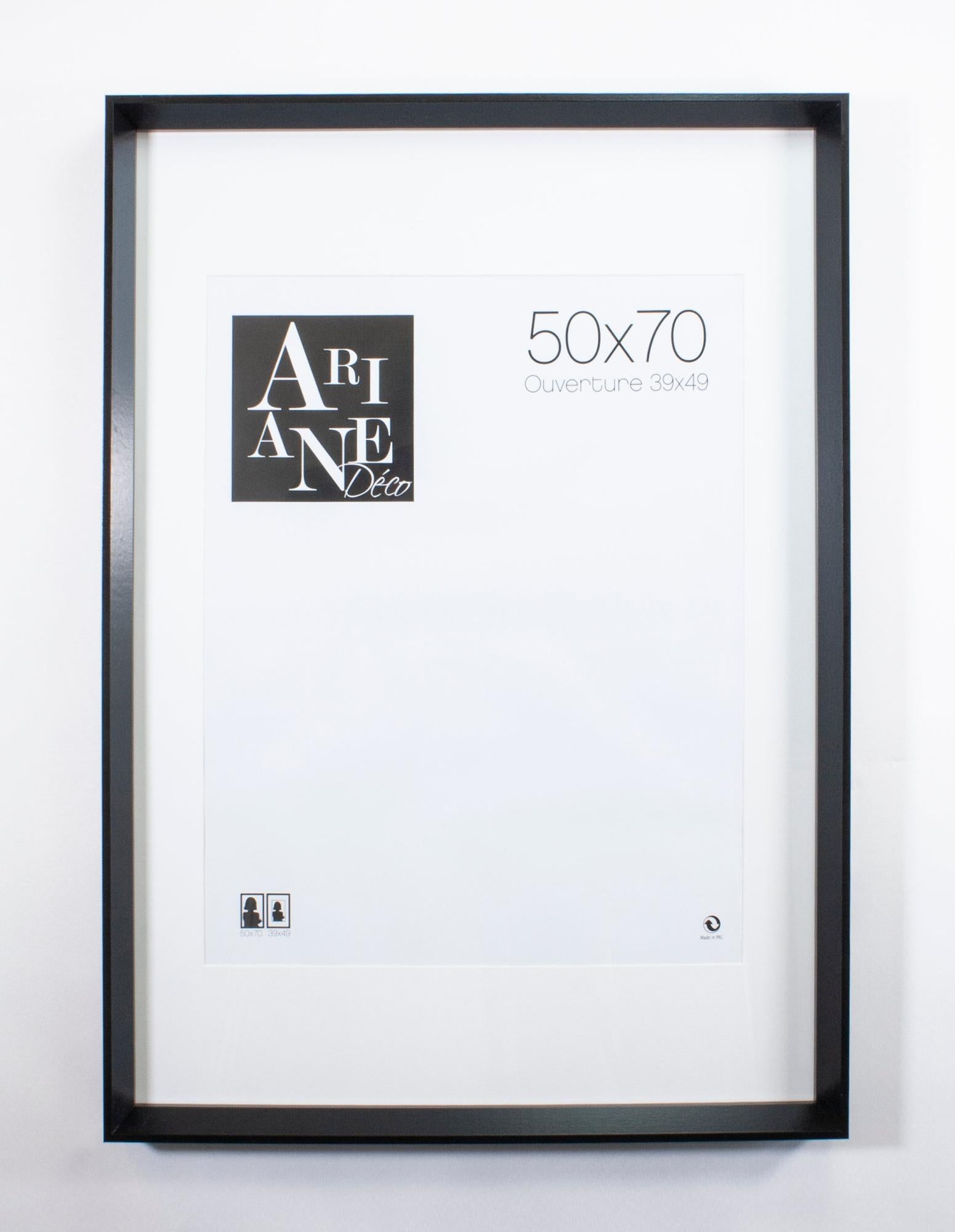 Cadre Photo Noir 16x34 Cm - En Bois, Verre Plexi, Pour Poster Ou Diplôme