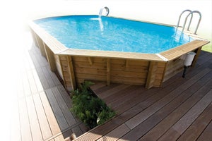 Piscine hors sol bois rectangulaire 8,15 x 4,2 x 1,46 m BRAGA : TRIGANO  Store