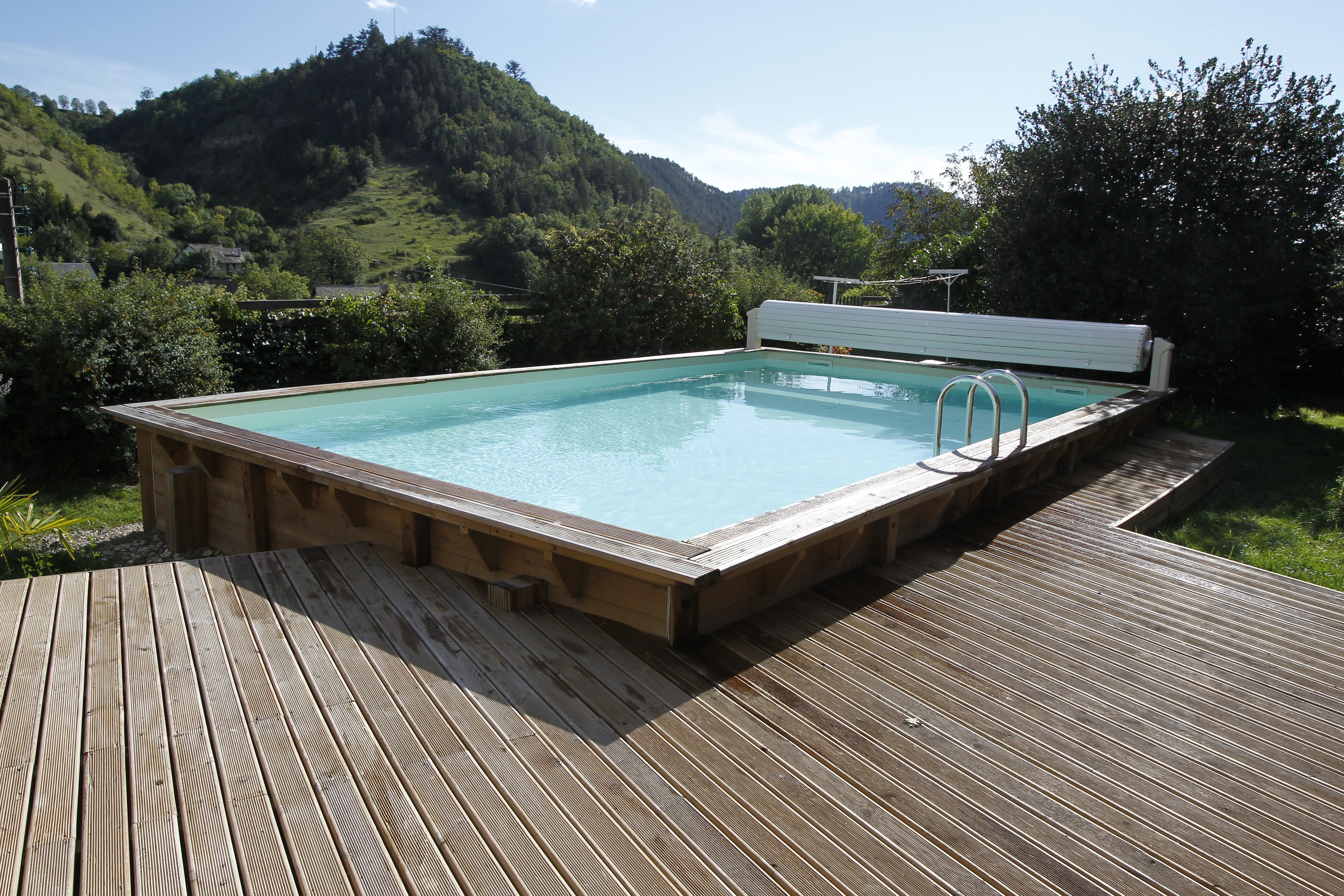 Piscine Hors Sol Bois Ouessant Beige Ubbink L X L X H M Leroy Merlin