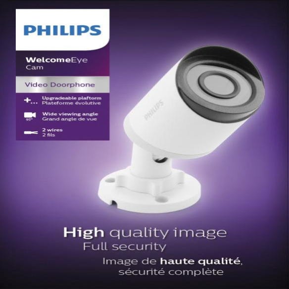 Philips - caméra extérieure IP motorisée 2K WelcomeEye View