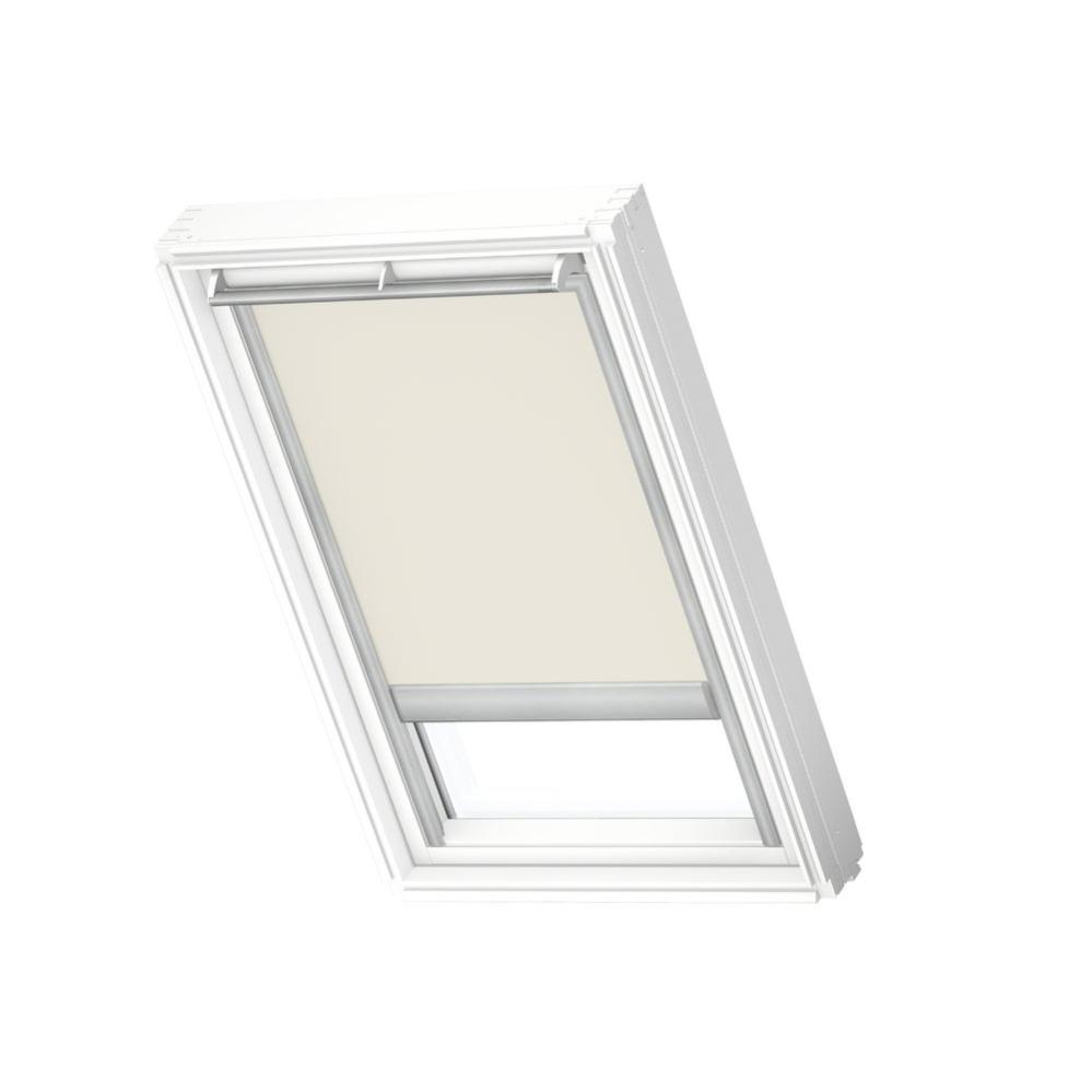 Store pour verrière VELUX occultant solaire beige DSL FK08, cadre Gris