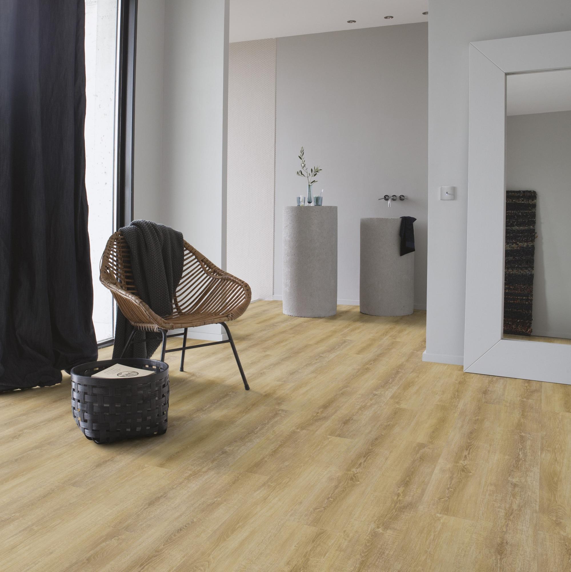 Lame PVC adhésive forte GERFLOR Senso premium balade honey Leroy Merlin