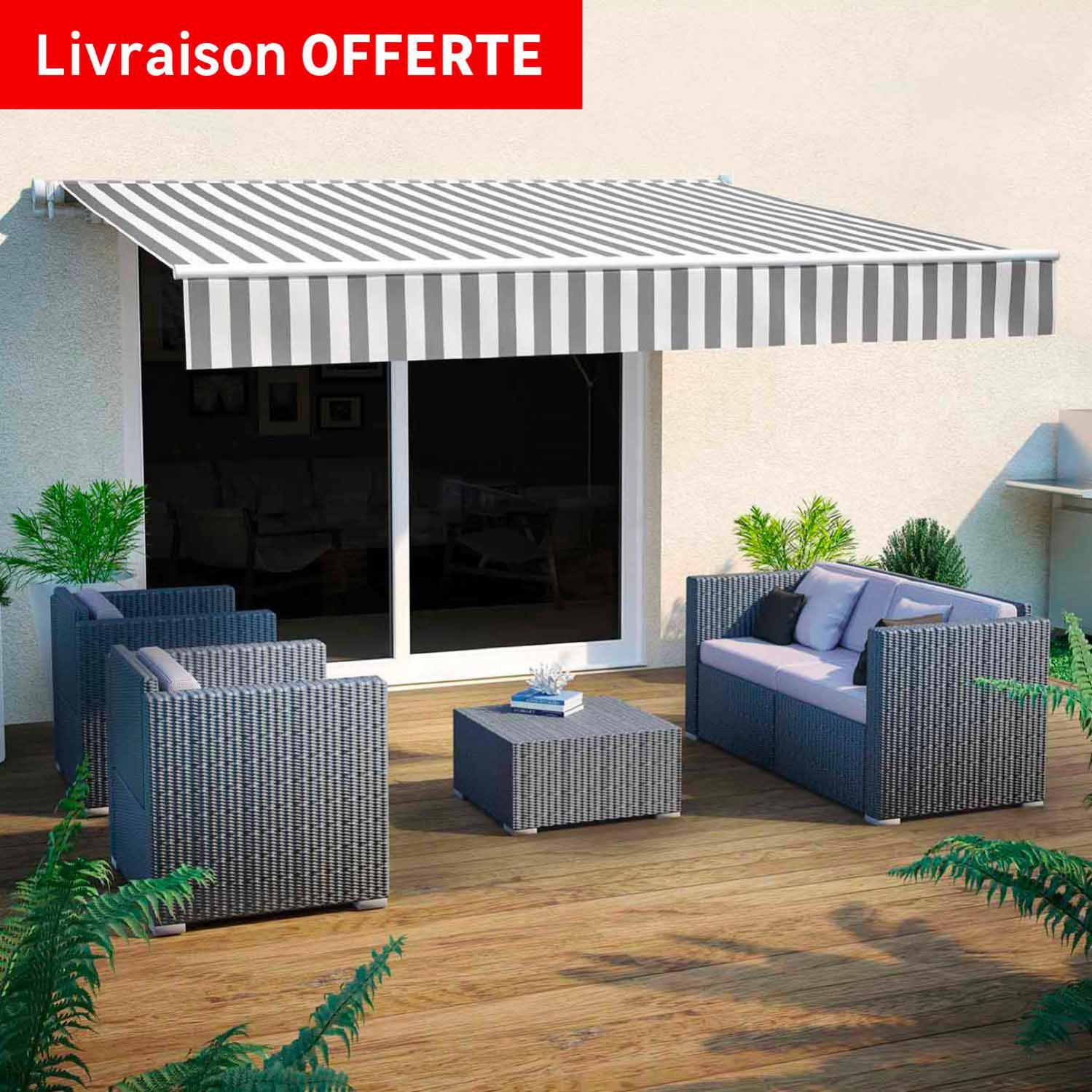 Store Banne Coffre Samoa 4 X 3 5m Motorisé vague Uluru Ordinaire store banne 6 metres manuel Pâtes ce soir Sobre