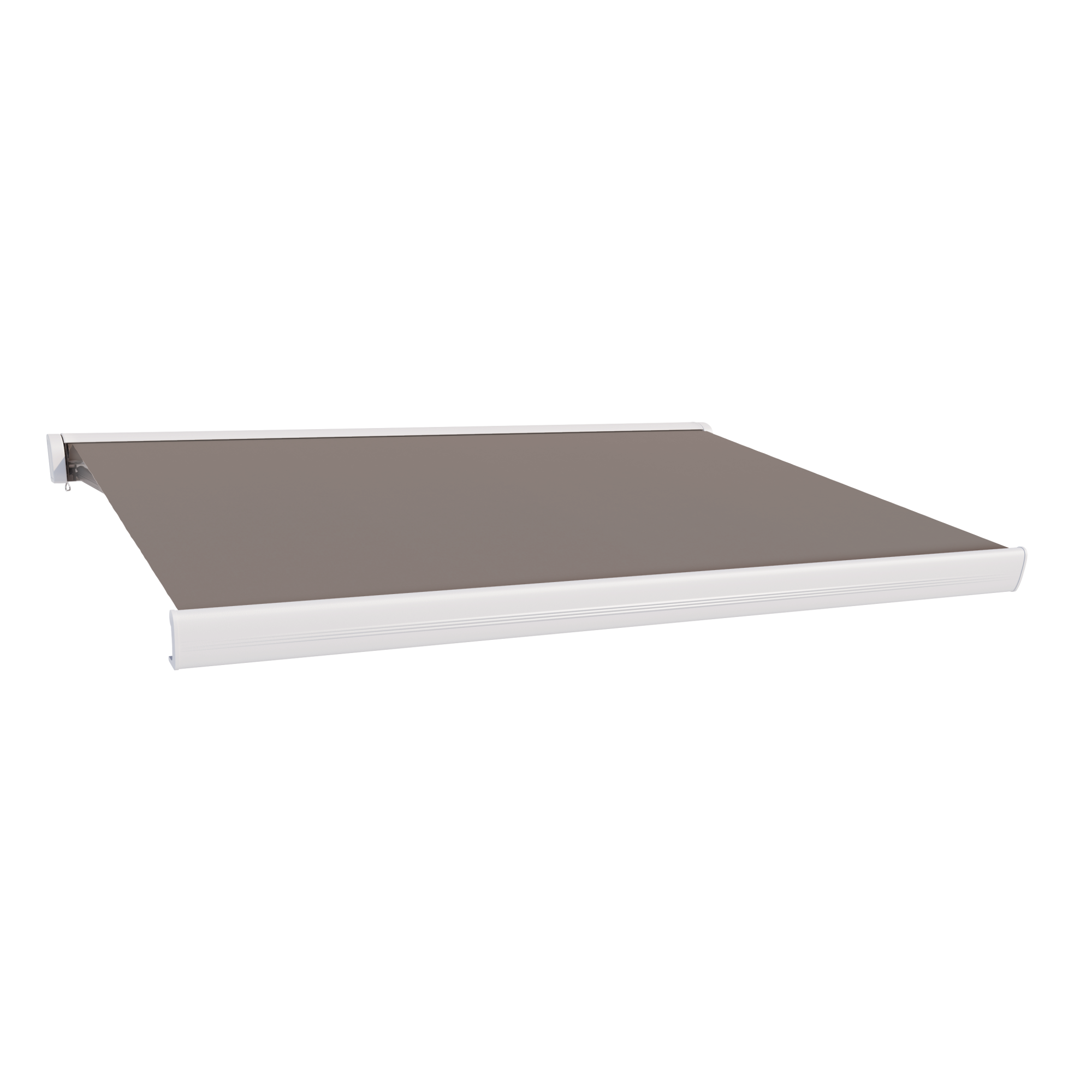 Store banne motorisé Zefir, semicoffre 4 x 3 m, T130 brun taupe
