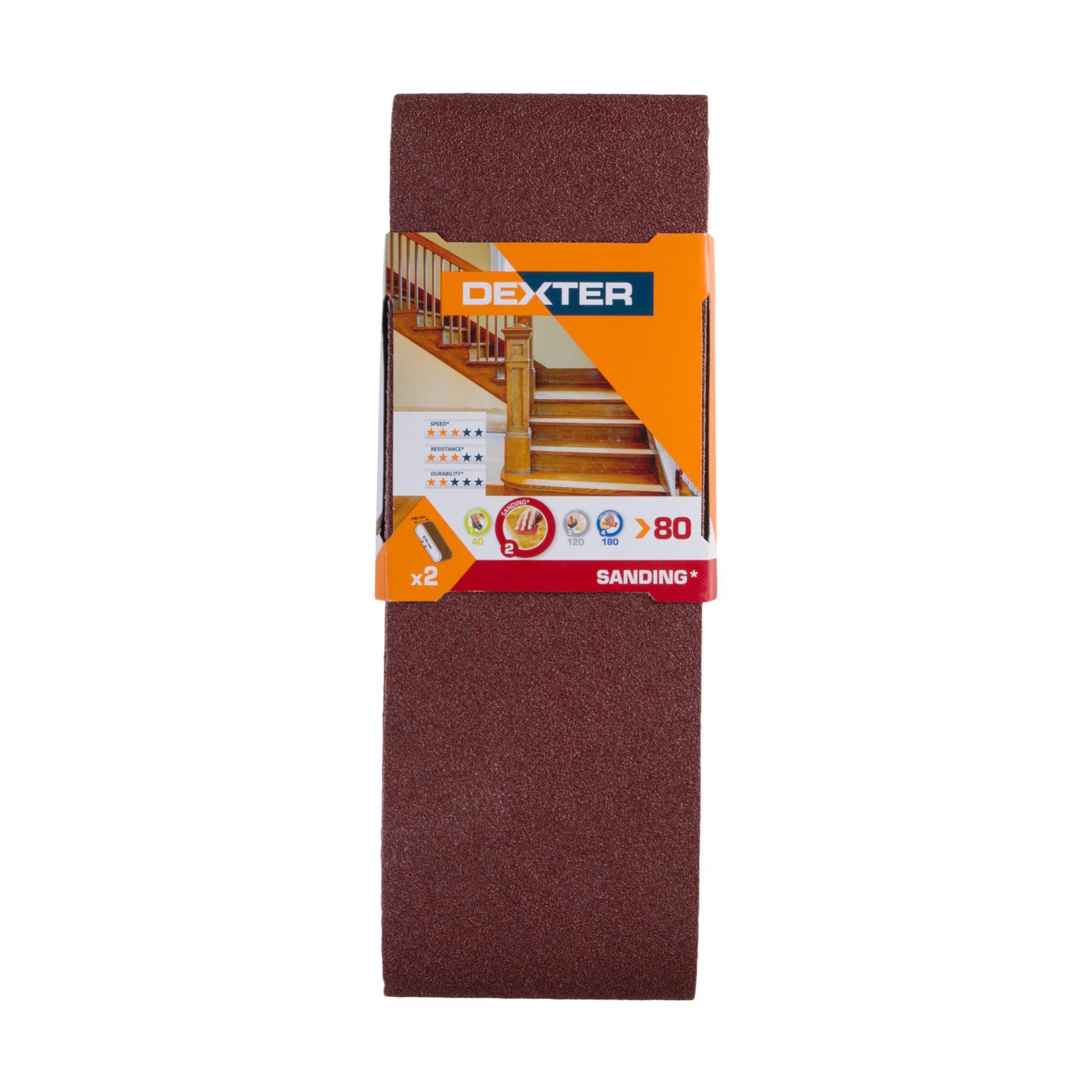 Bandes Abrasives Draper Grain 80 - Lot De 2 - 150 X 1220 Mm - Tissu Polycoton - Pour Bois, Métal, Peinture, Plastique
