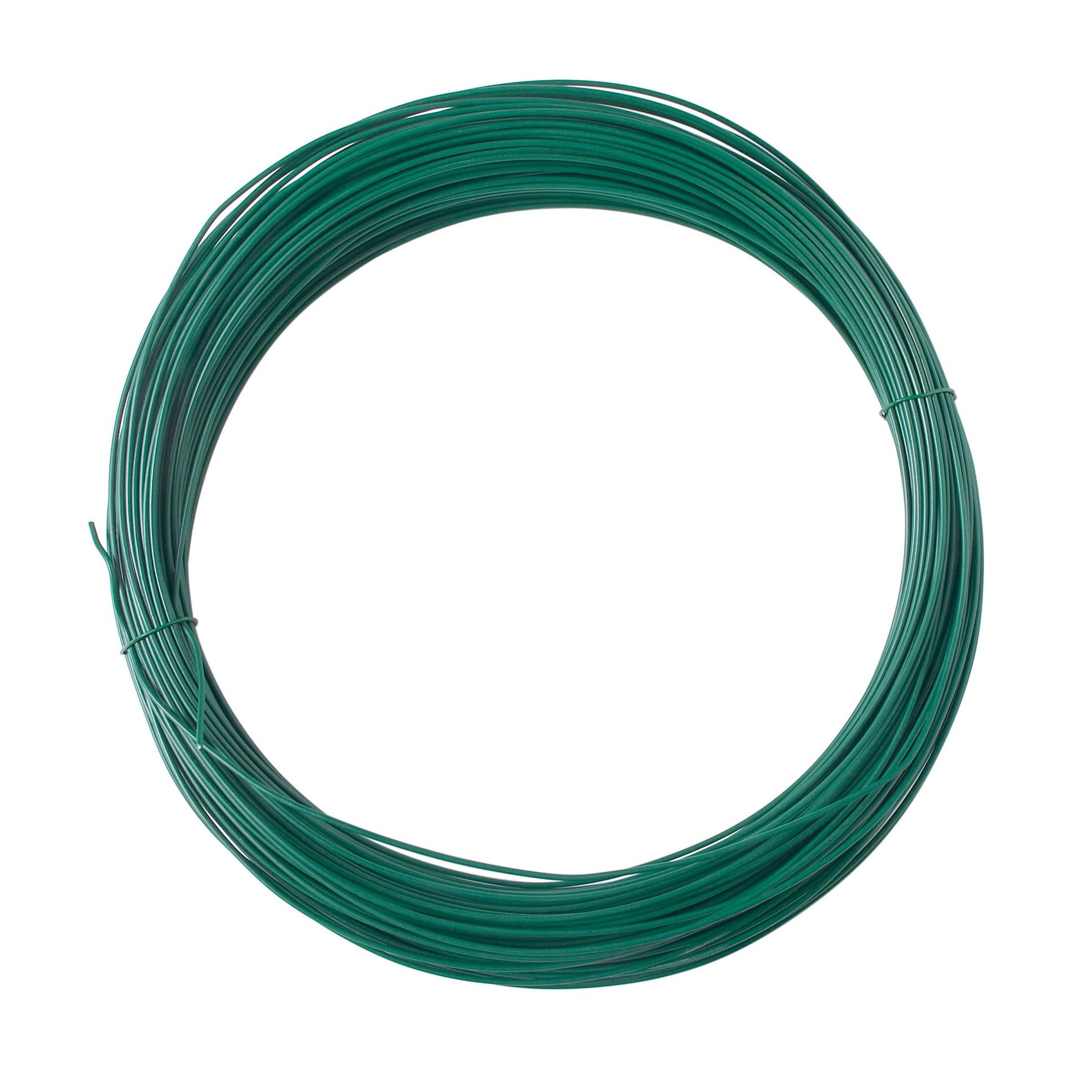 Fil de tension - acier plastifié vert - Ø fil recouvert 2,5 mm