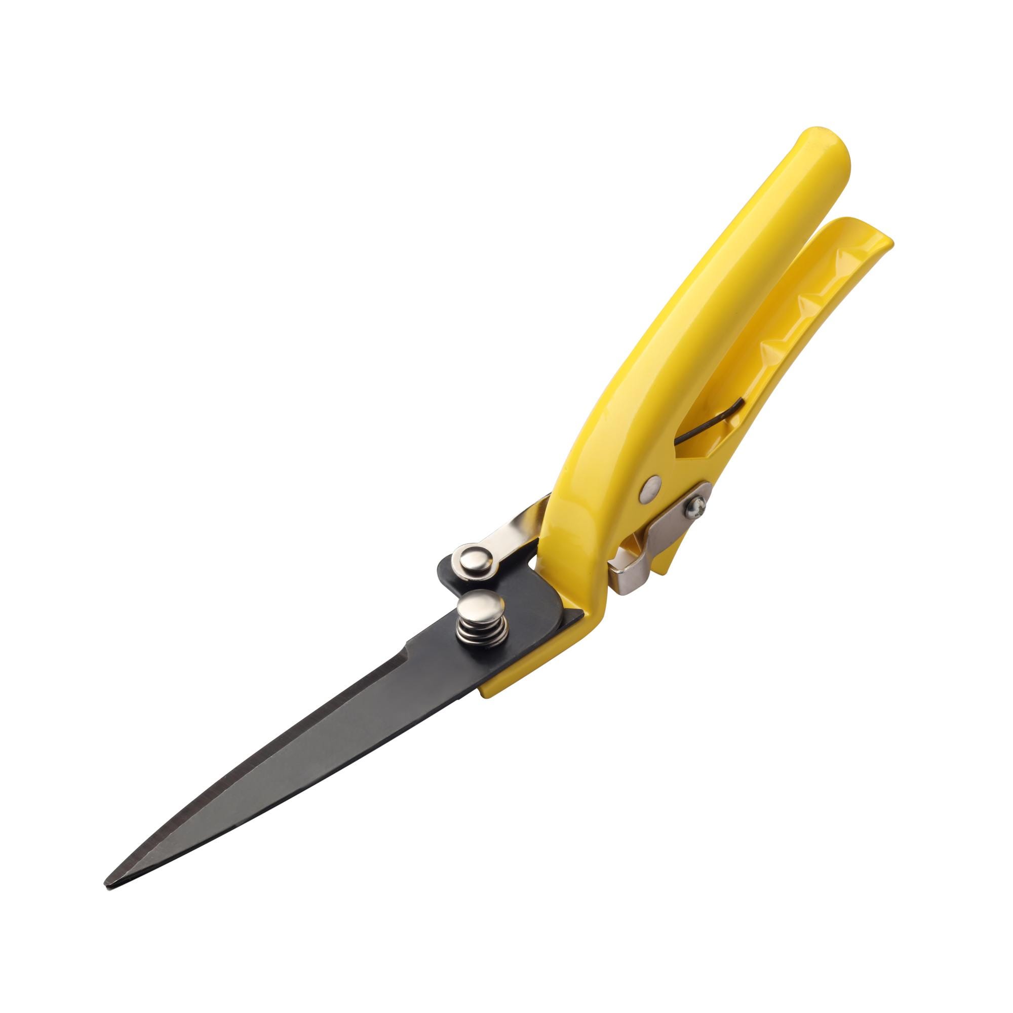 Couteau scie lame acier inoxydable, L22,5 cm, jaune