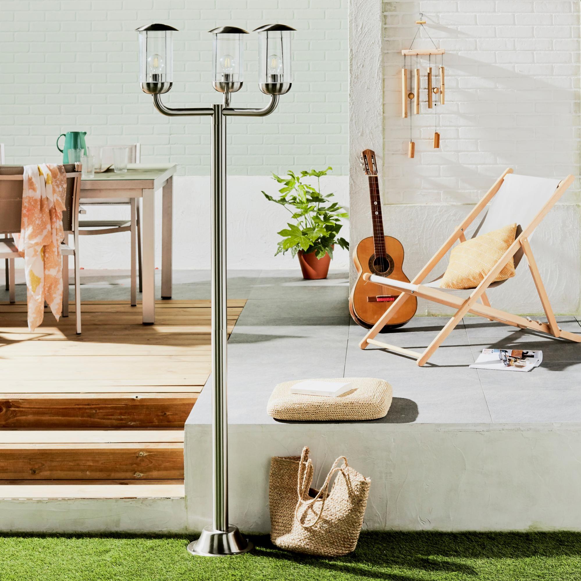 Lampadaire extérieur E27 max 60W acier Harvey INSPIRE Leroy Merlin