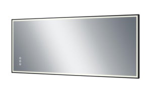 EMKE Miroir en Pied 147x45cm Cadre Noir Miroir Pleine Longueur