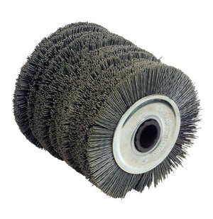 Meuleuse,Roue de brosse en fil de Nylon abrasif 100x120x13mm,pour