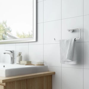 6pcs mat noir auto - adhésif serviette crochet salle de bains cuisine mur  crochet, imperméable à l'eau et à la rouille
