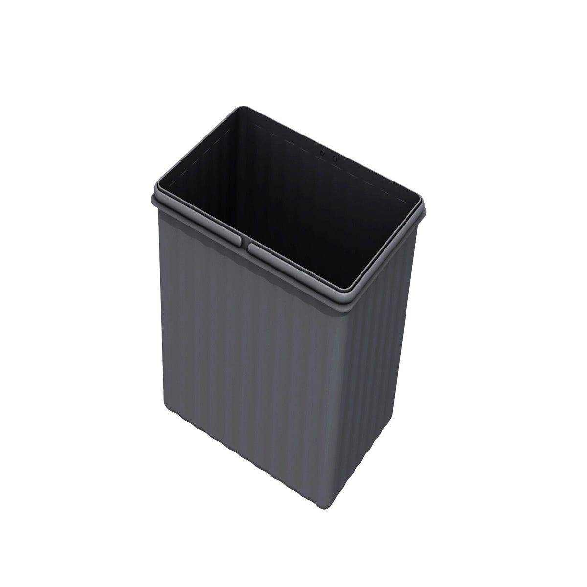 Bac 18L plastique noir pour kit de poubelle tri sélectif DELINIA ID