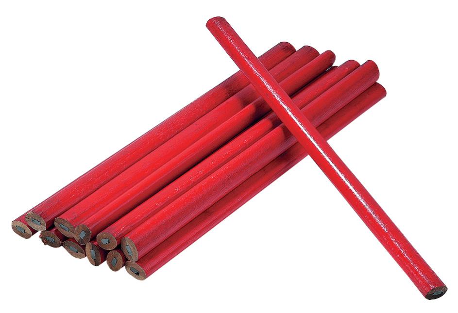 largeur 1-2 mm crayons en bois non pointus com-four® 18x Crayons de menuisier longueur 175 mm 