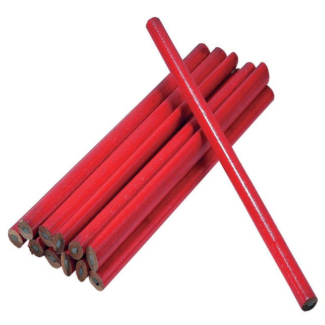 Crayon chantier-Crayon de charpentier avec 7 Recharges, solide et  extensible menuisier taille-crayon intégré, outils