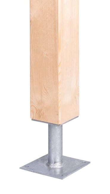 Pied poteau bois 200x200 reglable shop