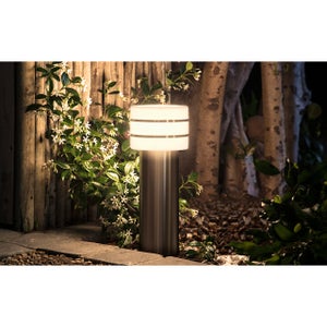 TOKYO lampadaire LED E27 acier poteau NOIR extérieur étanche éclairage  jardin avenue cour 230V MESURE 80CM