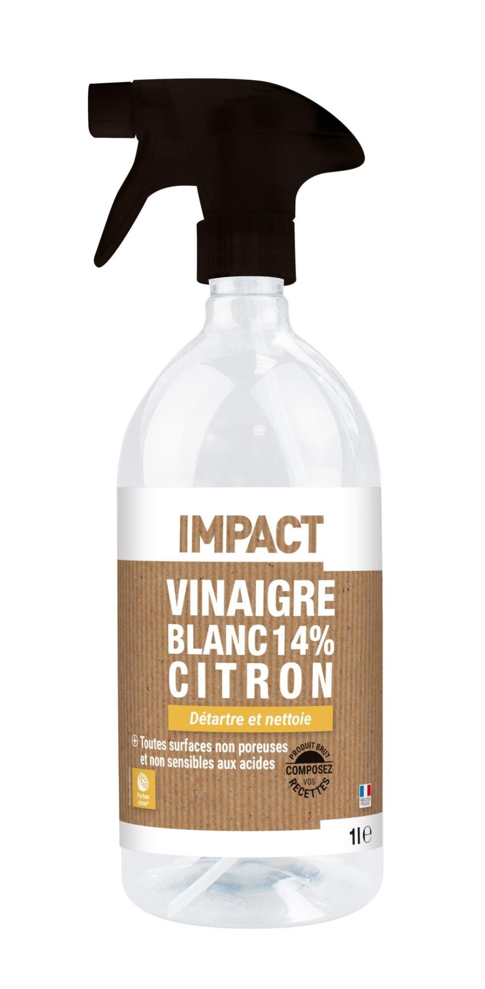 Recharge vinaigre blanc 9.5° citron 1 Litre - Ducatillon