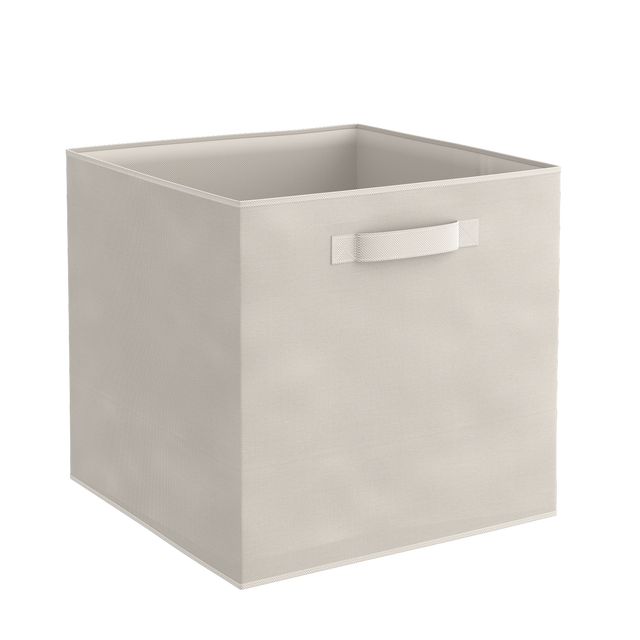 Boîte de rangement carrée en tissu Mixxit coloris blanc