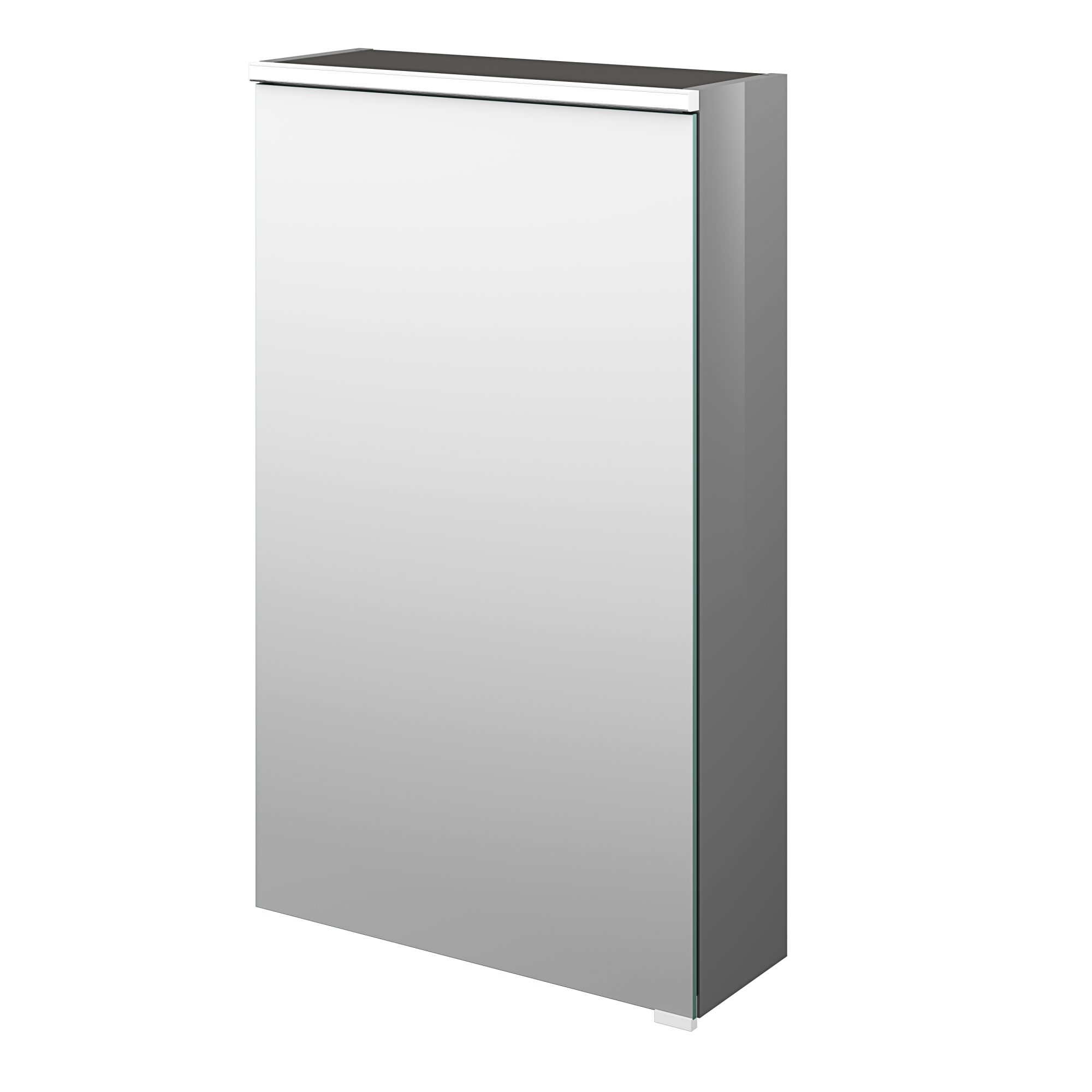 Armoire led 1p de toilette lumineuse l. 45 cm H. 75 cm P. 17 cm, gris