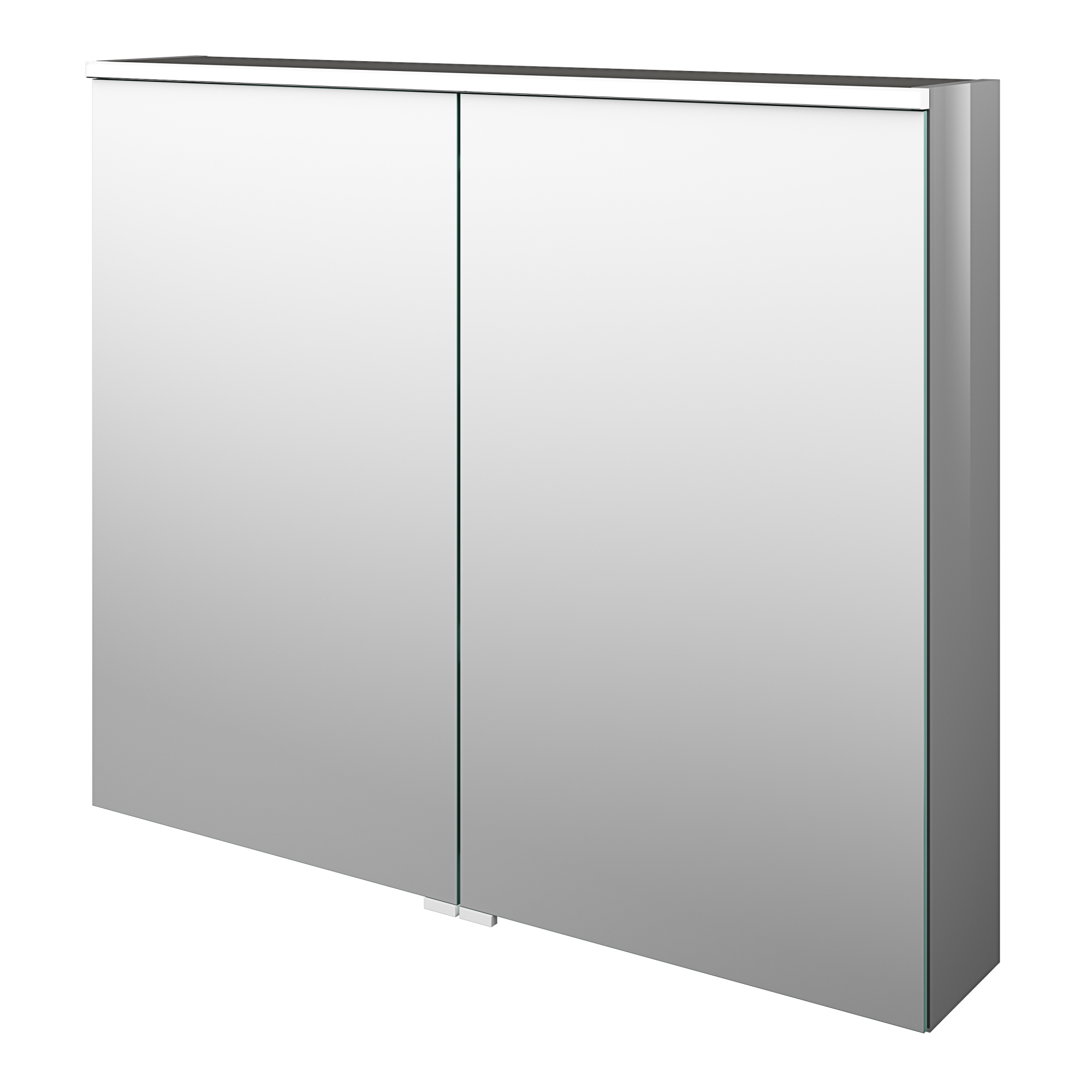 Armoire led 2p de toilette lumineuse l. 90 cm H. 75 cm P. 17 cm, gris moon 2 Neo Leroy Merlin