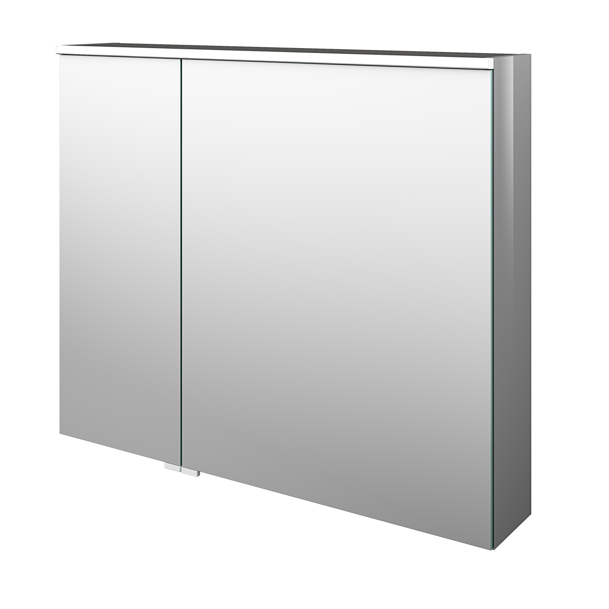 Armoire led 2p de toilette lumineuse l. 90 cm H. 75 cm P. 17 cm, gris moon 2 Neo Leroy Merlin