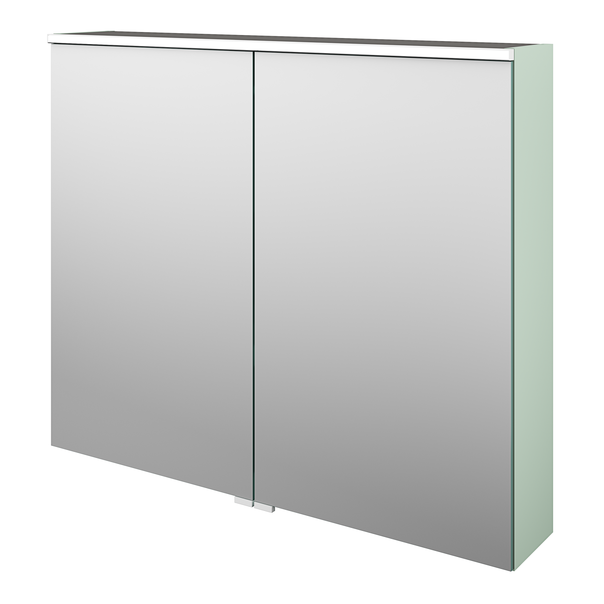 Armoire led 2p de toilette lumineuse l. 90 cm H. 75 cm P. 17 cm, vert sage 5 Neo Leroy Merlin